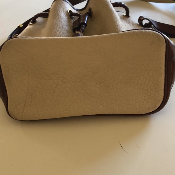 Dooney and Bourke tan and dark brown bag - Picture 7 of 14